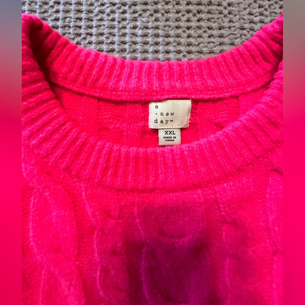 Hot Pink - Women’s Crop Sweater
